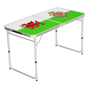 Welsh flag-Royal badge Beer Pong Table