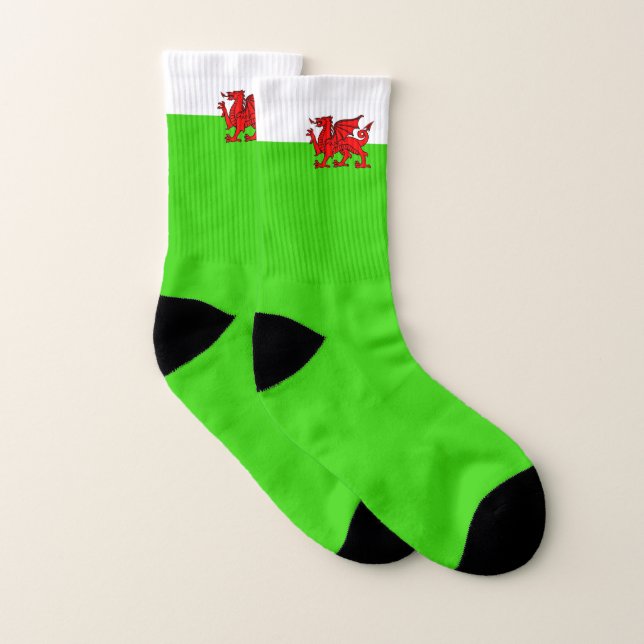 Welsh flag socks (Pair)