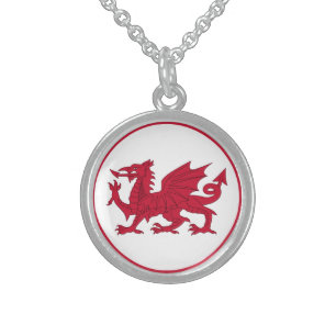 Welsh Flag Sterling Silver Necklace