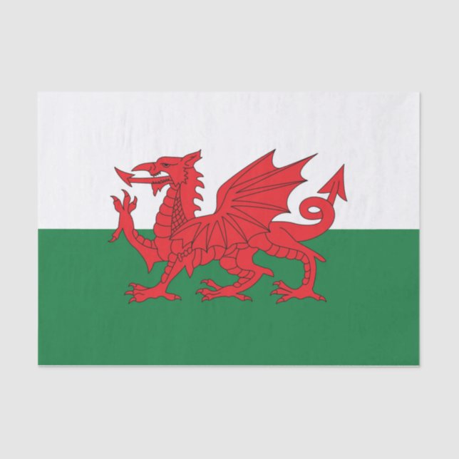 Welsh Flag Tissue Paper (Front)