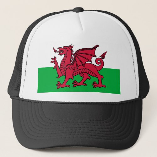 Welsh flag trucker hat