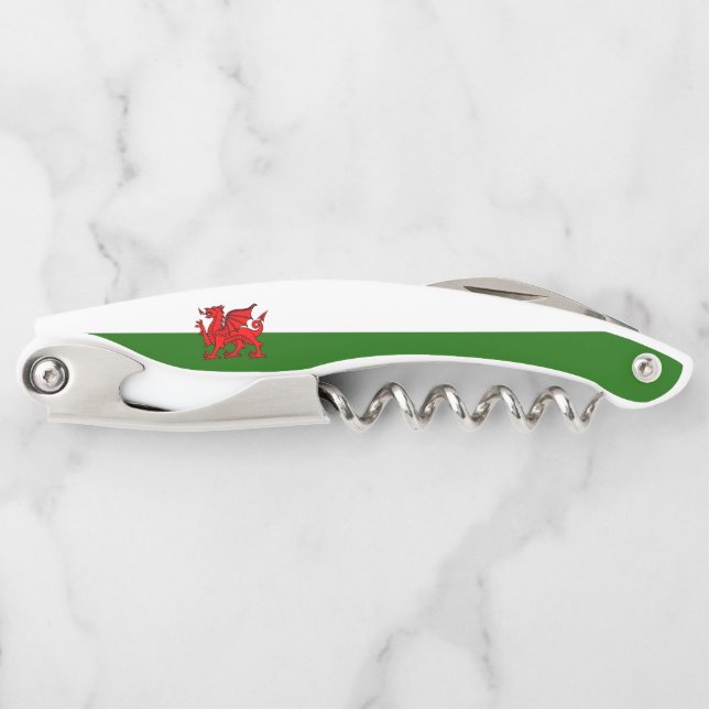 Welsh flag waiter's corkscrew (Front)