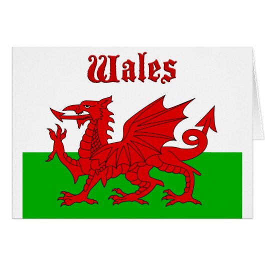 Welsh Flag Wales Cards (Front Horizontal)
