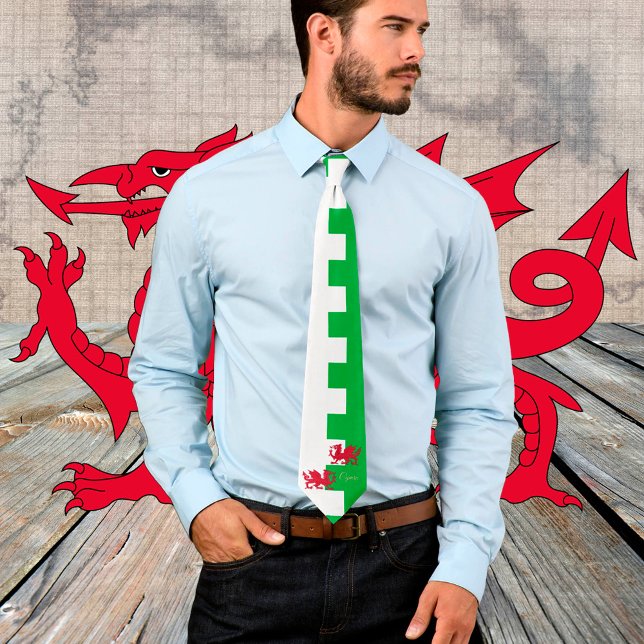 Welsh Flag & Wales - Cymru business, travel /sport Neck Tie (Creator Uploaded)