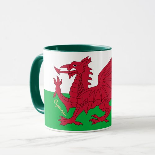 Welsh Flag  Wales Cymru patriot  sports Mug