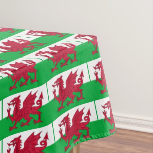 Welsh Flag  Wales dining tablecloth decor Dragon