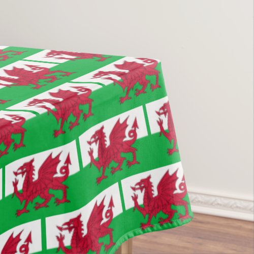 Welsh Flag  Wales dining tablecloth decor Dragon