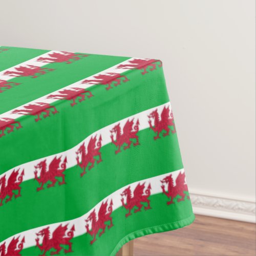 Welsh Flag  Wales dining tablecloth decor Dragon