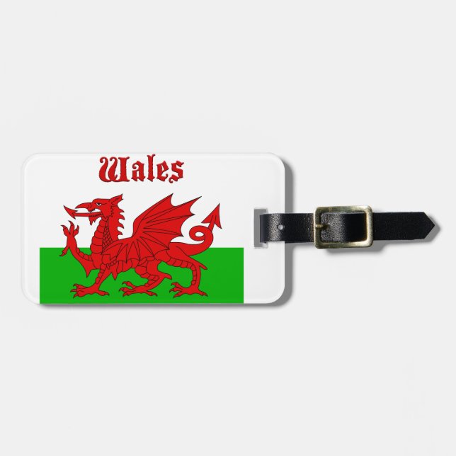 Welsh Flag Wales Luggage Tag (Front Horizontal)