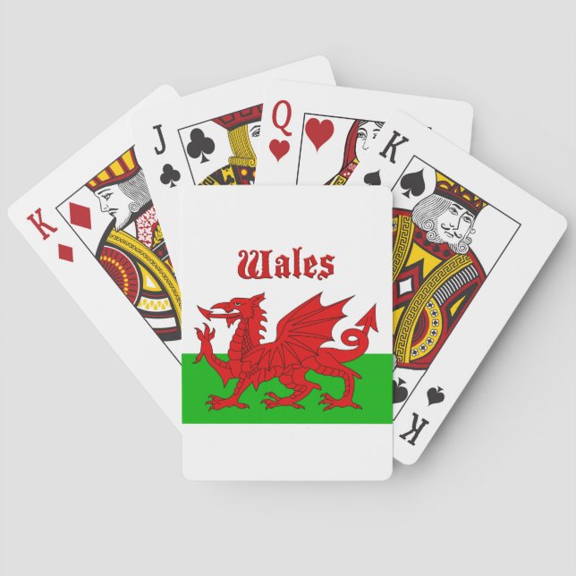 Welsh Flag Wales Poker Cards (Back)