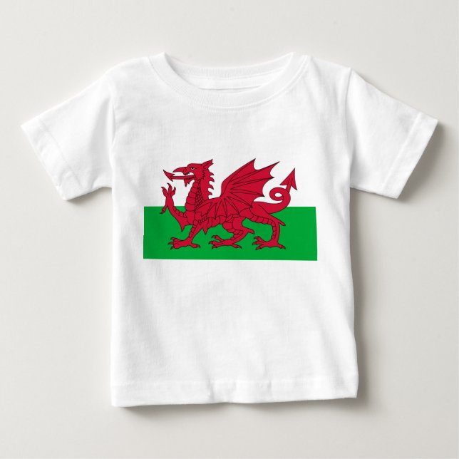 Welsh Flag (Wales) (Welsh Dragon) Baby T-Shirt (Front)