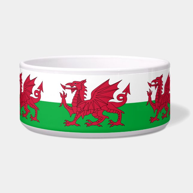 Welsh Flag (Wales) (Welsh Dragon) Bowl (Front)