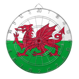 Welsh Flag (Wales) (Welsh Dragon) Dart Board