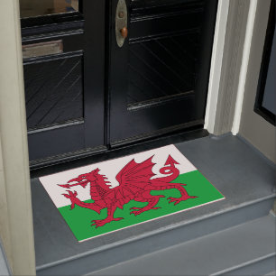 Welsh Flag (Wales) (Welsh Dragon) Doormat
