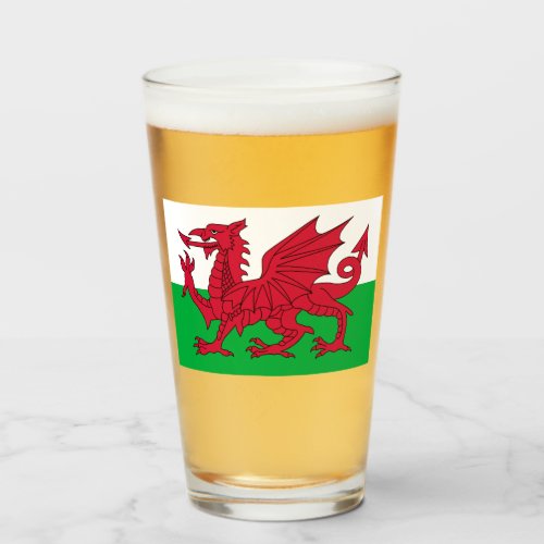 Welsh Flag Wales Welsh Dragon Glass