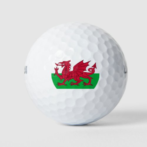 Welsh Flag Wales Welsh Dragon Golf Balls