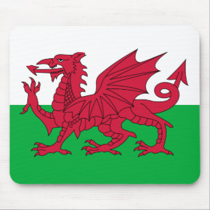 Welsh Flag (Wales) (Welsh Dragon) Mouse Pad