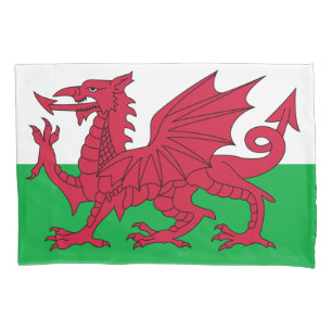 Welsh Flag (Wales) (Welsh Dragon) Pillow Case