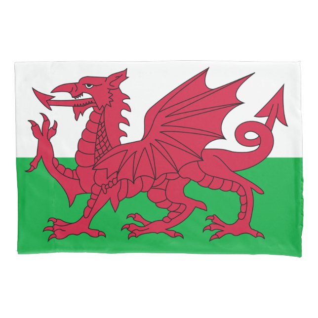Welsh Flag (Wales) (Welsh Dragon) Pillow Case (Front)