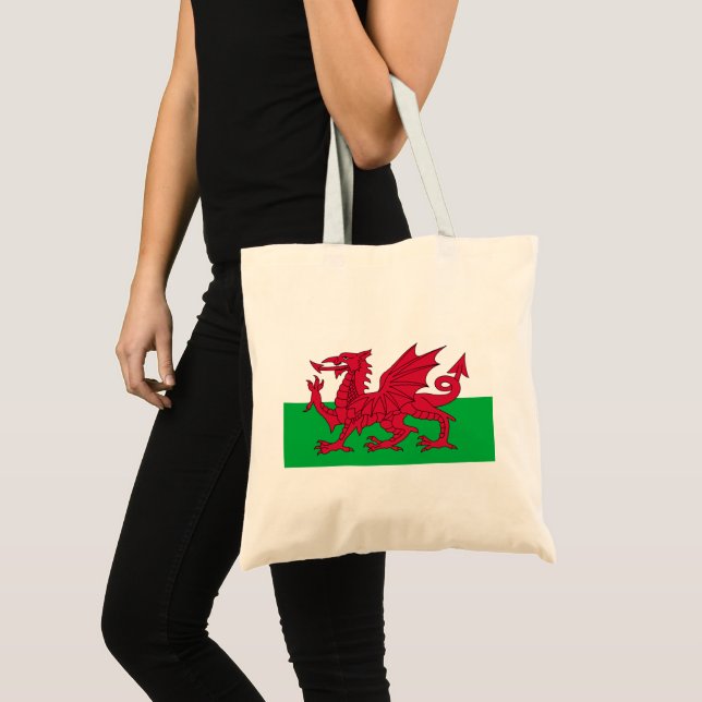 Welsh Flag (Wales) (Welsh Dragon) Tote Bag (Front (Product))