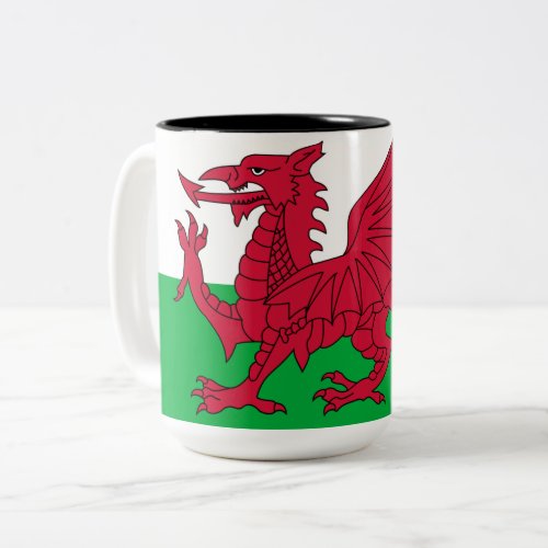 Welsh Flag Wales Welsh Dragon Two_Tone Coffee Mug
