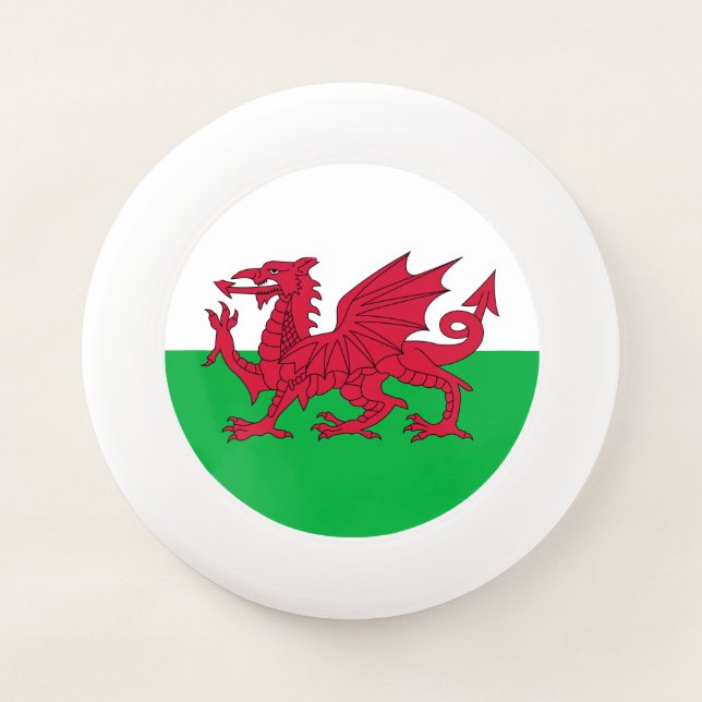 Welsh Flag (Wales) (Welsh Dragon) Wham-O Frisbee (Front)