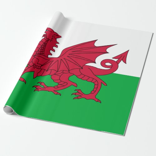 Welsh Flag Wales Welsh Dragon Wrapping Paper