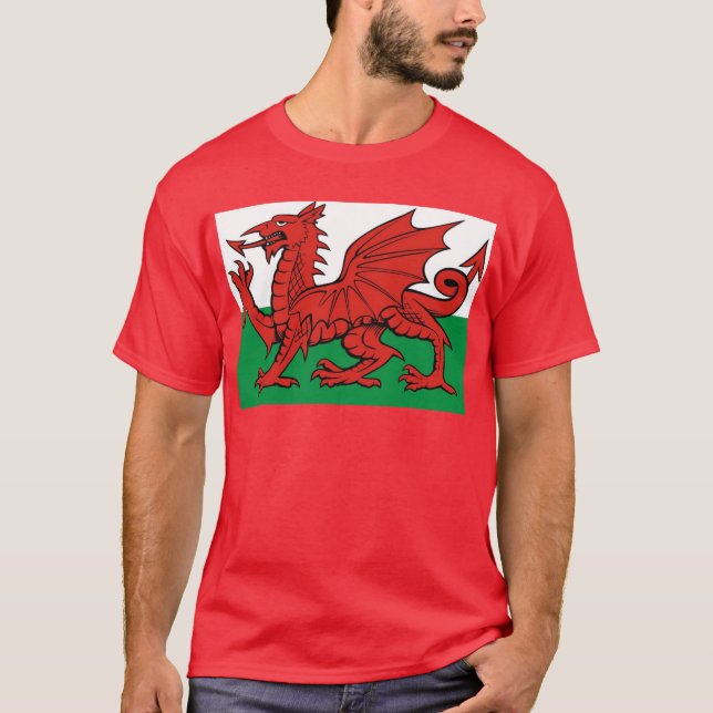 Welsh flag, wear it with pride T-Shirt (Front)