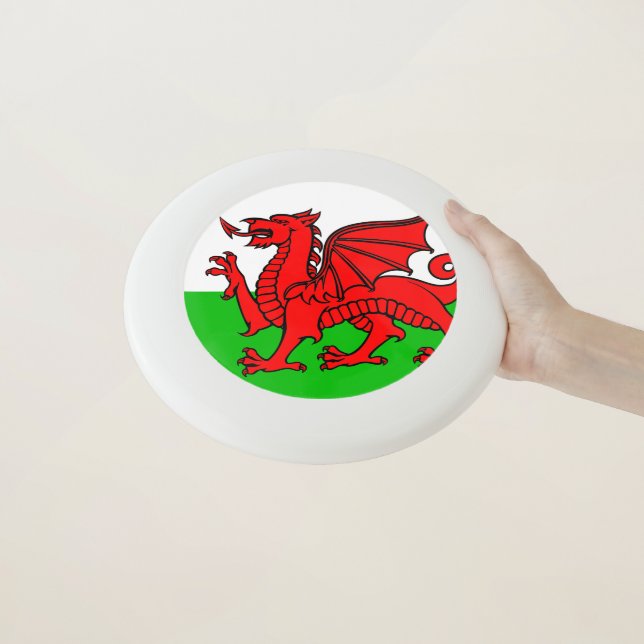Welsh flag Wham-O frisbee (In Hand)