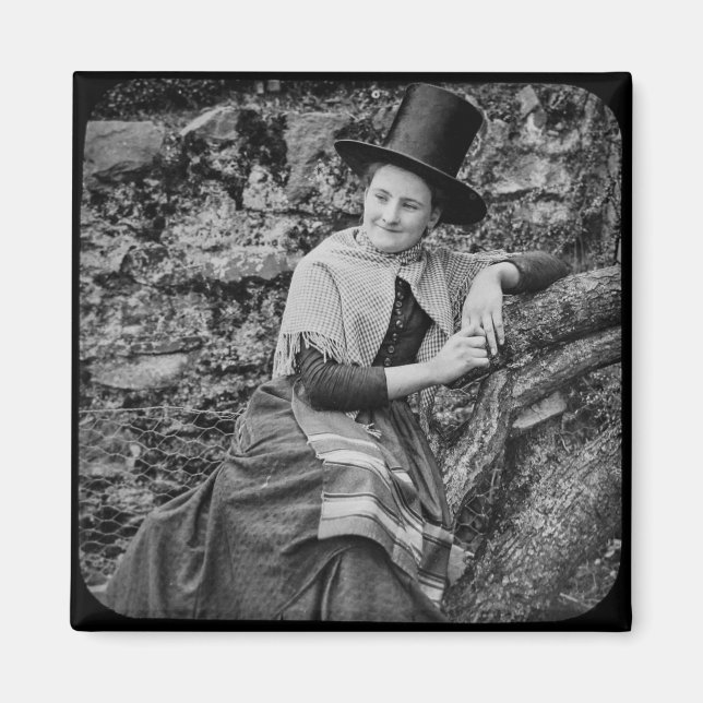 Welsh Girl Traditional Dress Circa 1890 Magnet (Front)