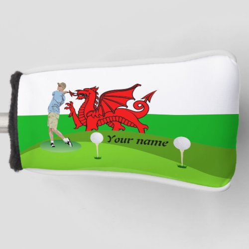 Welsh golfer golf head cover