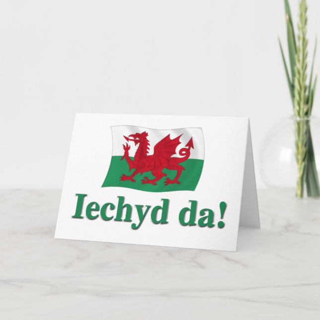 Welsh Greeting (Cheers!) Card (Front)
