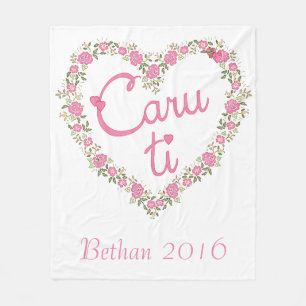 Welsh Love, Caru Ti, Fleece Blanket, 50"x60"