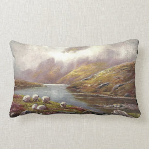 Welsh Mountain Lake Lumbar Pillow