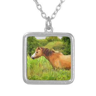 WELSH MOUNTAIN PONY SILVER PLATED NECKLACE