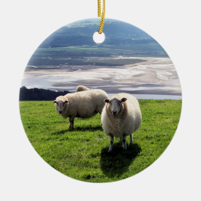 WELSH MOUNTAIN SHEEP CERAMIC ORNAMENT (Front)