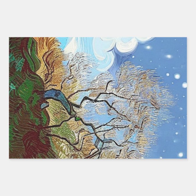 WELSH MOUNTAIN  TREE WRAPPING PAPER SHEETS (Front)
