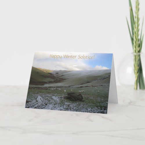 Welsh Mountains Winter Solstice Blessings Card