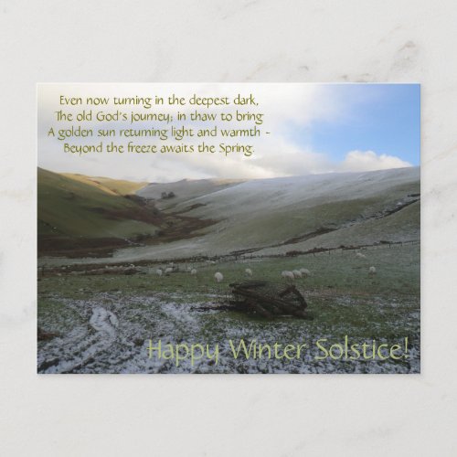 Welsh Mountains Winter Soltice Postcard