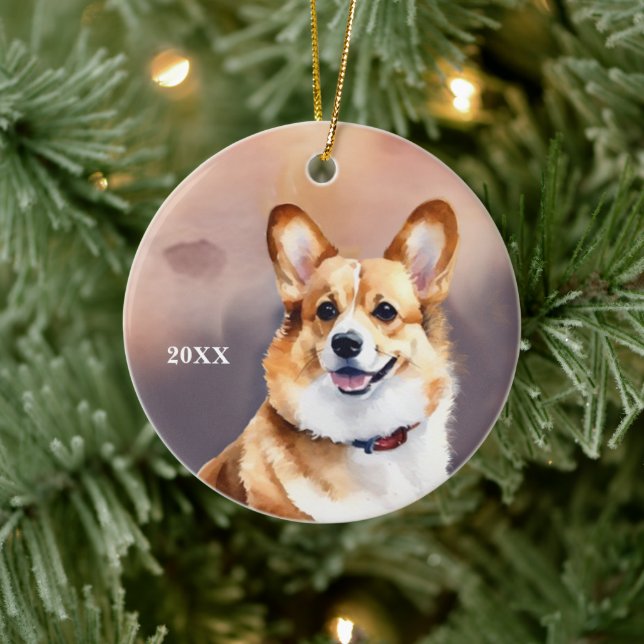 Welsh Pembroke Corgi Dog Christmas Ornament (Tree)
