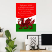 Welsh Poem Poster - Print Welsh Dragon | Zazzle