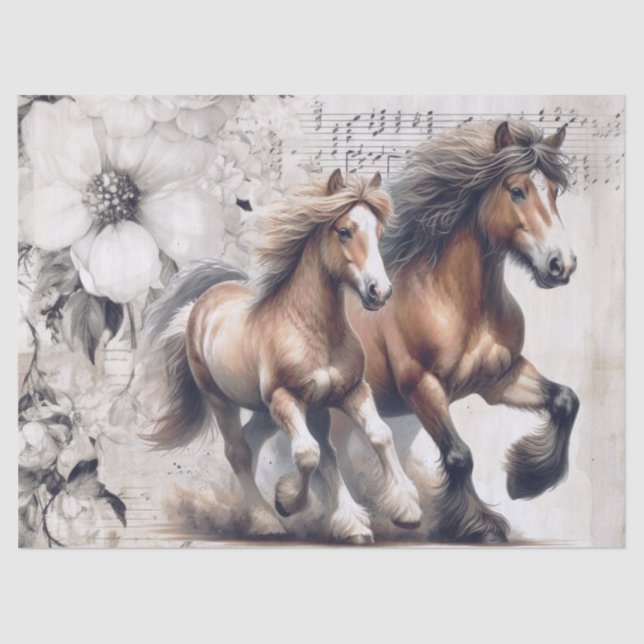 Welsh Pony and Cob Horse Decoupage Tissue Paper (Front)