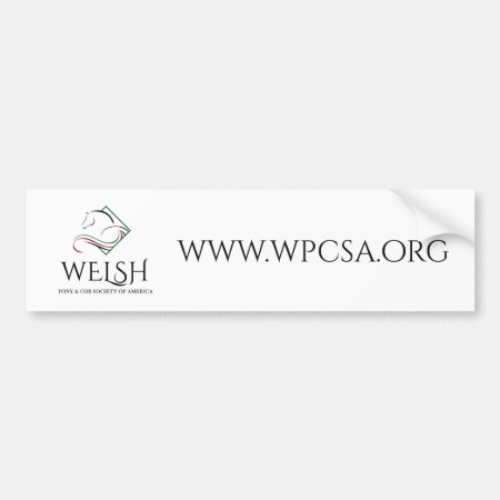 Welsh Pony & Cob Society Of America Bumper Sticker
