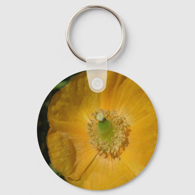 Welsh Poppy Macro Keychain (Front)