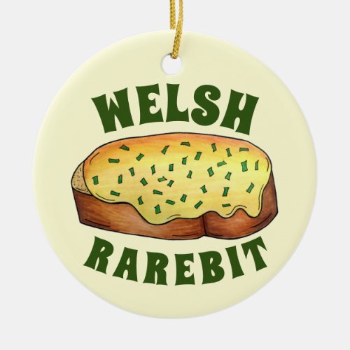 Welsh Rarebit Savoury Cheese Toast British Food UK Ceramic Ornament