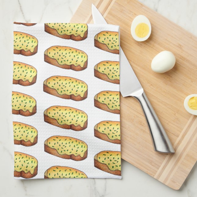 Welsh Rarebit Savoury Cheese Toast British Food UK Kitchen Towel (Quarter Fold)