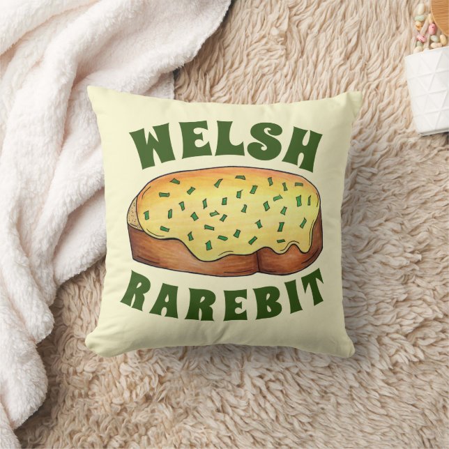 Welsh Rarebit Savoury Cheese Toast British Food UK Throw Pillow (Blanket)
