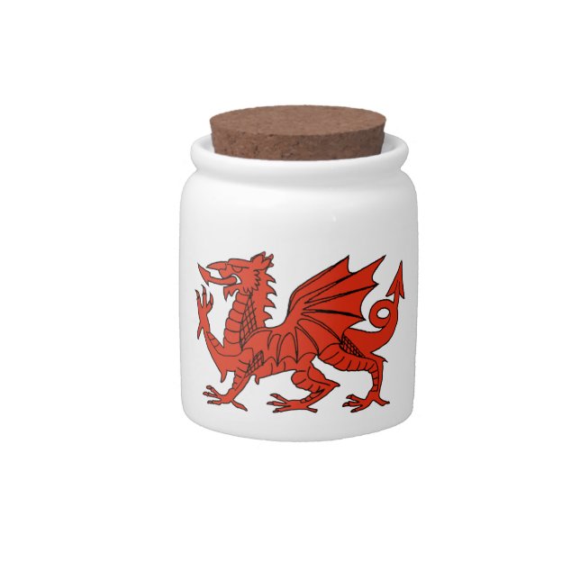 Welsh Red Dragon Candy Jars (Front)