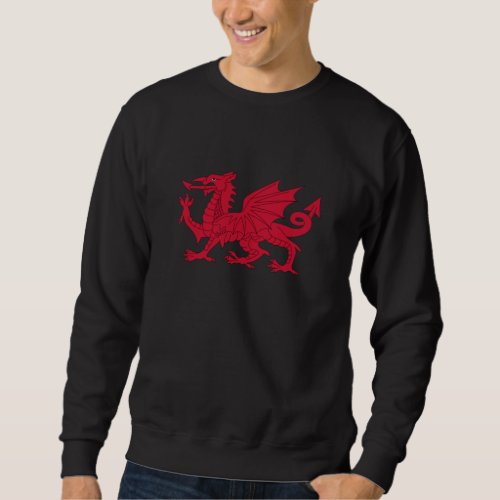 Welsh Red Dragon  Wales flag fashion  Cymru Sweatshirt