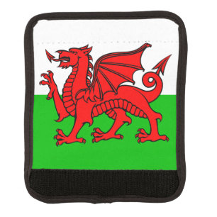 Welsh Red Dragon Wales Flag Luggage Handle Wrap